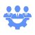 illustration-of-employee-group-management-icon-in-dark-color-and-white-background-vector